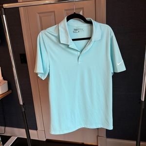 Turquoise men’s Nike golf polo